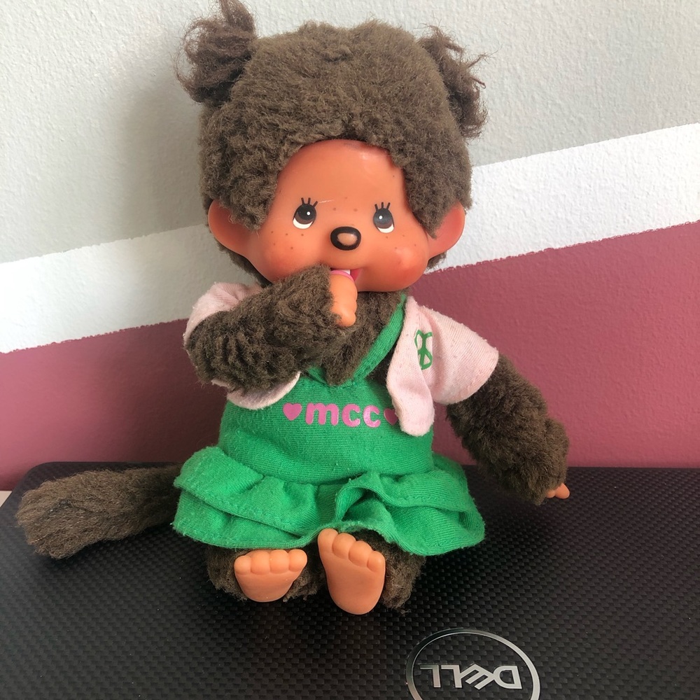 Sekiguchi Monchhichi 7" Plush Toy Doll Monkey Japan.